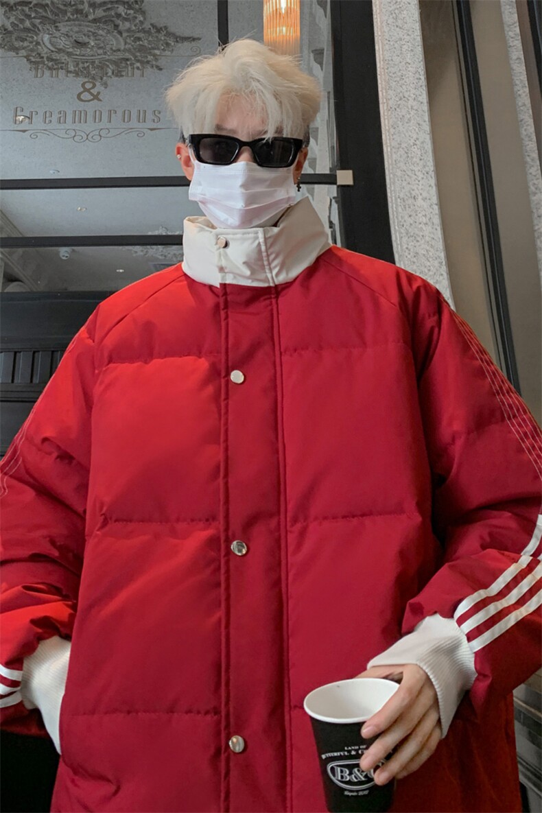 ！2025秋冬男士立领棉衣撞色潮牌棉服MY200特P75,男装棉衣,电商B220