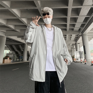 男冰丝防晒服夏季宽松透气防晒衣户外休闲薄外套F09317-P45图片