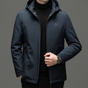 羽绒服男冬季加厚保暖上衣新款中年男士可脱卸帽商务休闲外套男装,男装羽绒服,电商B212（原钱塘6029）