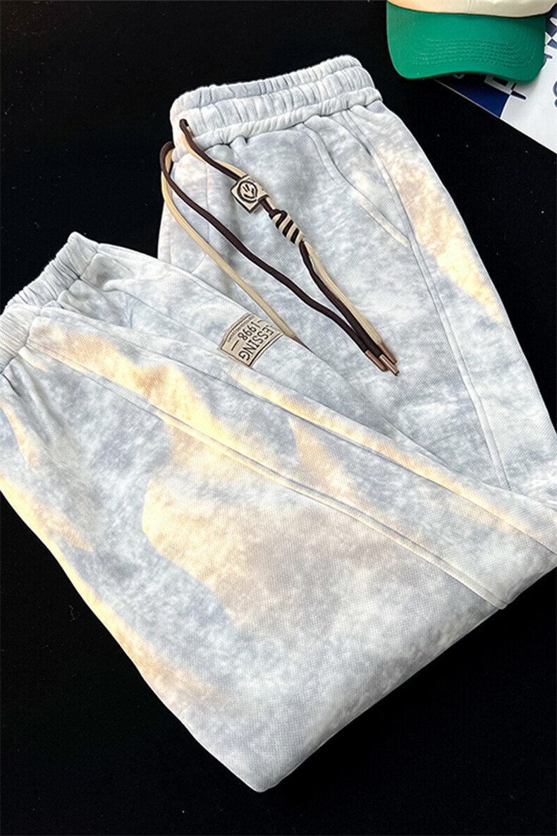 8XL-M春季束脚休闲卫裤男大码痞帅脏脏休闲百搭裤子KZ022特价P40,男装休闲裤,电商B312