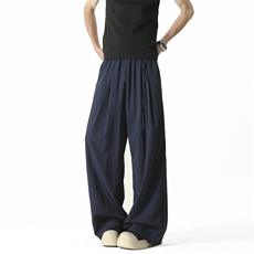 26新款垂感懒惰风山本裤冰丝宽松情侣拖地阔腿裤504-K242-特P28，男装休闲裤，星座504