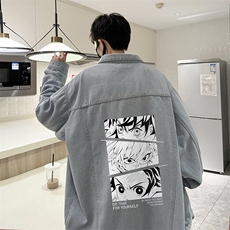 牛仔夹克男大码牛仔外套男茄克NJ77176-P60加绒款-P75，男装夹克，电商A040
