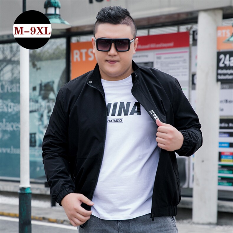 L-9XL男加肥加大码立领春秋夹克刺绣外套5032-1_8809P70,男装夹克,星座1516-1