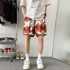8XL-M特大码短裤男速干篮球裤五分裤动物奶牛豹纹宽松DK1528P35，男装牛仔裤，电商D206-1