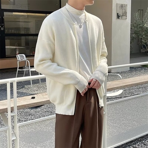 开衫毛衣男秋冬针织衫ins潮流日系宽松慵懒风线衣外套MB15/P55图片