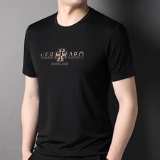 夏季新款中青年男士短袖t恤圆领运动半袖爸爸夏装休闲上衣体恤P68，男装T恤，钱塘6003A(原)4033A