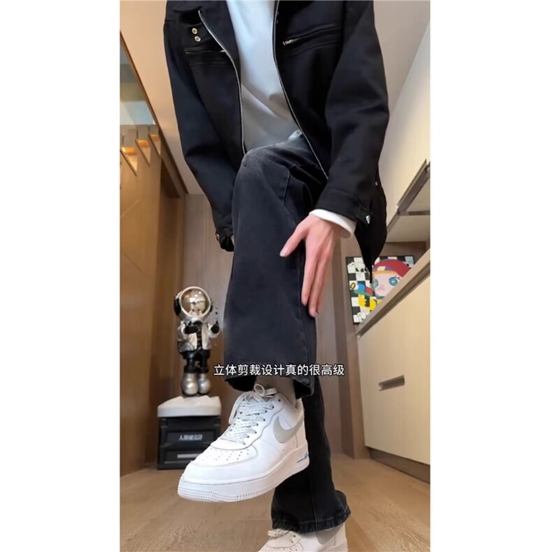 美式高街复古牛仔裤男新款宽松直筒长裤513ACK2652加绒43常规39,男装牛仔裤,星座513A