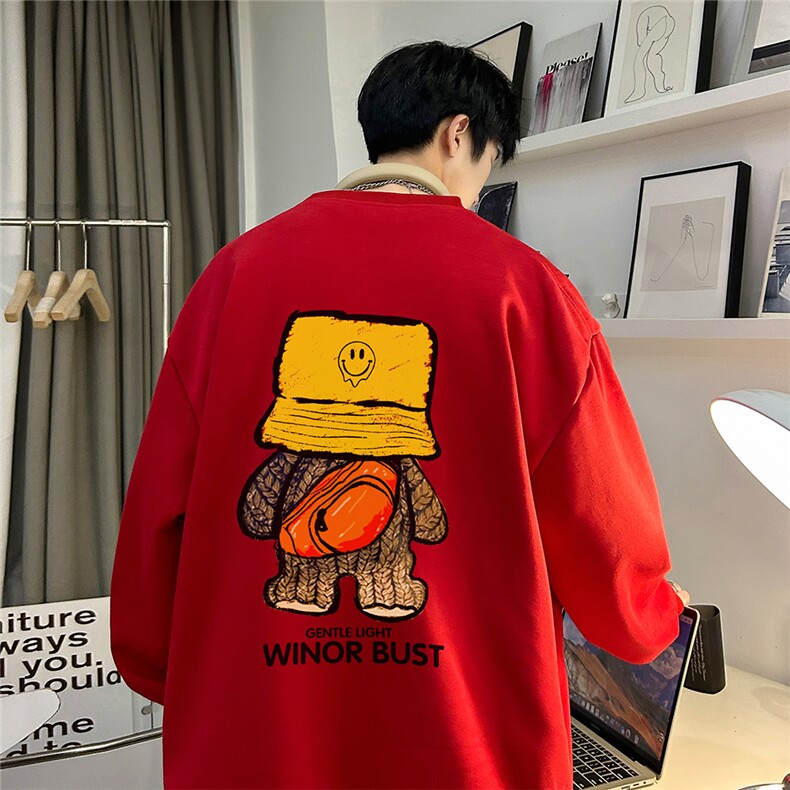 直播360克重磅美式印花卫衣Y193特P28同步供应华棉品质P38特,男装卫衣,电商A486