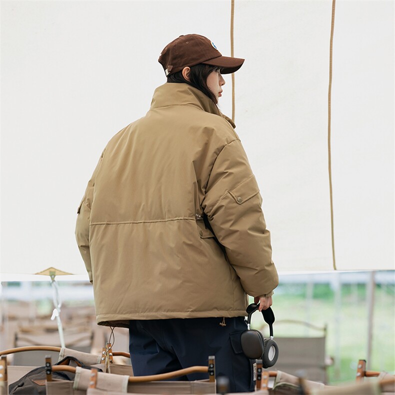 外27-2GANYOU日系纯色大口袋加厚棉服（套装K02）MY02-P195,男装棉衣,新杭派外27-2