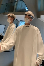 半高领长袖卫衣男秋季宽松休闲套头t恤打底衫XZ514-2-24230-P48，男装T恤，星座514-2(原B239)