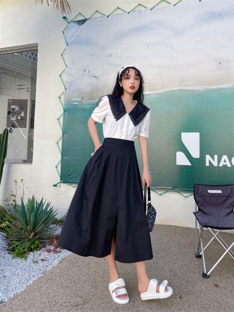 清新上衣?布半裙，女装半身裙，安玖拉