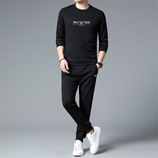 HPN-TZ1112男士2023年春季新款长袖两件套青年休闲套装，男装休闲套装，电商B360