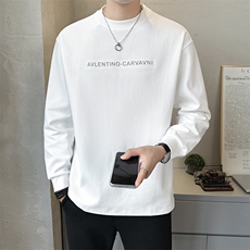 秋季卫衣男士2025新款圆领套头长袖打底衫上衣服A313-5803-P78，男装T恤，电商A313