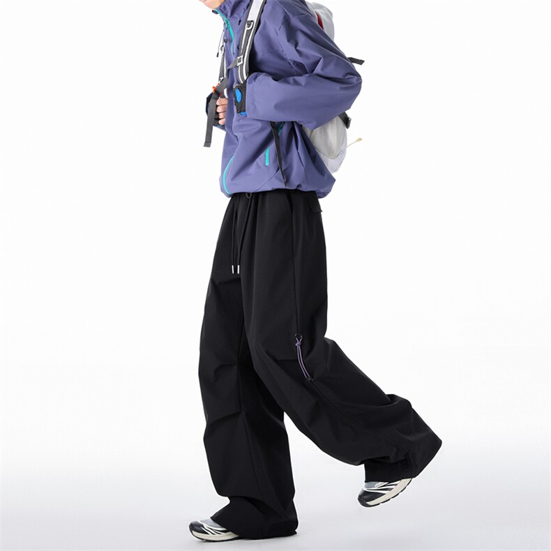 美式抽绳褶皱伞兵工装裤男女复古宽松休闲速干裤K0263-P43,男装工装外套,星座308B-2