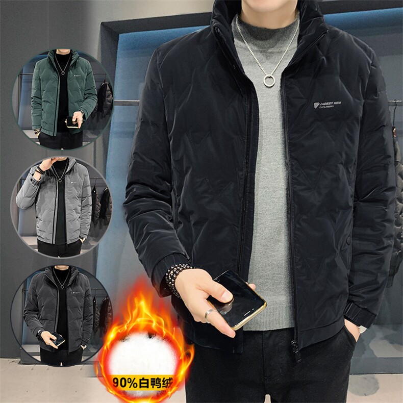 2130冬季立领轻薄羽绒服外套中青年店主风羽绒衣保暖御寒男大码潮，男装羽绒服，星座115A(原星座507）