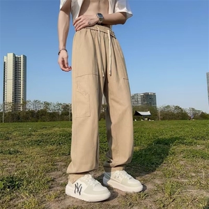 工装裤男韩版潮流束脚帅气文艺2026夏季新款ins宽松长裤K3751-P39图片