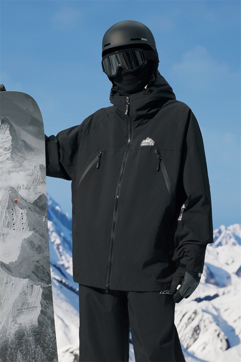 2025冬户外防水防风保暖男中性加绒加厚连帽滑雪服男女HF93-P185,男装棉衣,电商A001