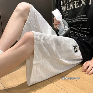 8XL-M 2024夏季特大码阔腿短裤男高街ins宽松垂感休闲裤DK1510P45图片