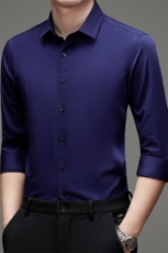 D-K001竹纤维男式服装新款衬衫男长袖翻领休闲四季可穿衬衣P68，男装衬衫，电商B360