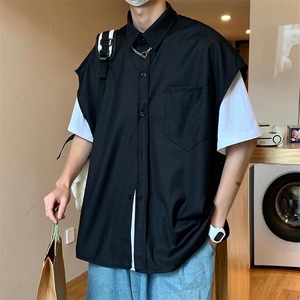 工装马甲男ins潮牌韩版潮流宽松夏季薄款无袖背心B327P30图片