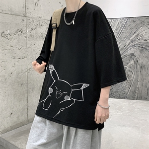 Q11193-P30 春夏季七分袖t恤男大码五分袖男短袖中袖 大皂风图片