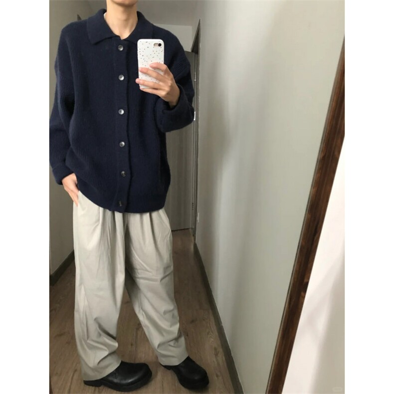 【有货】MY0339ZZ-特73秋冬季加厚针织开衫外套男士慵懒翻领毛衣,男装针织衫/毛衣,星座1007（原301D）