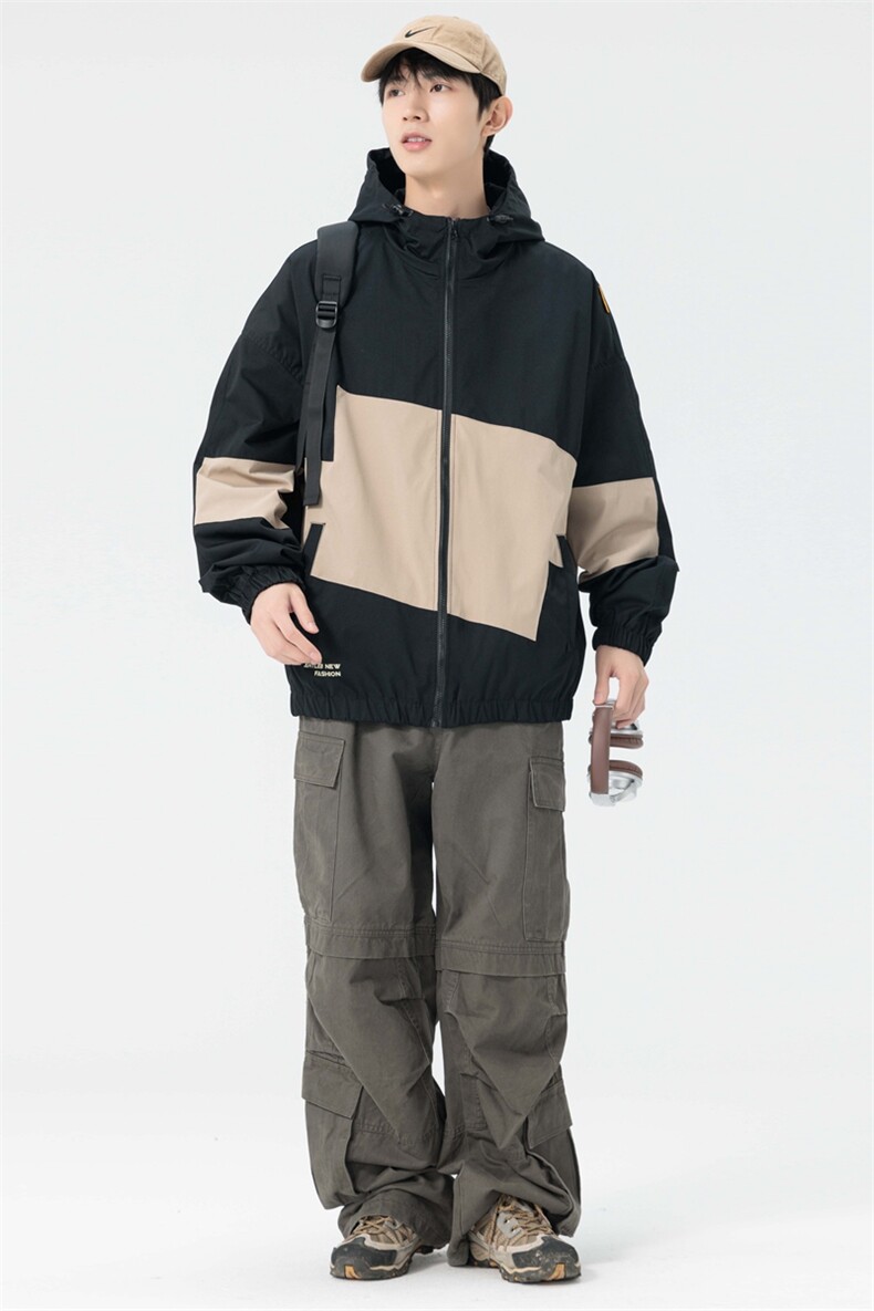 春季新款现货三防户外夹克男连帽冲锋衣外套DSA157B-J98-P60,男装夹克,电商A157B