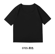 女款螺纹棉短袖休闲百搭纯色，男装T恤，冬梦尼服饰