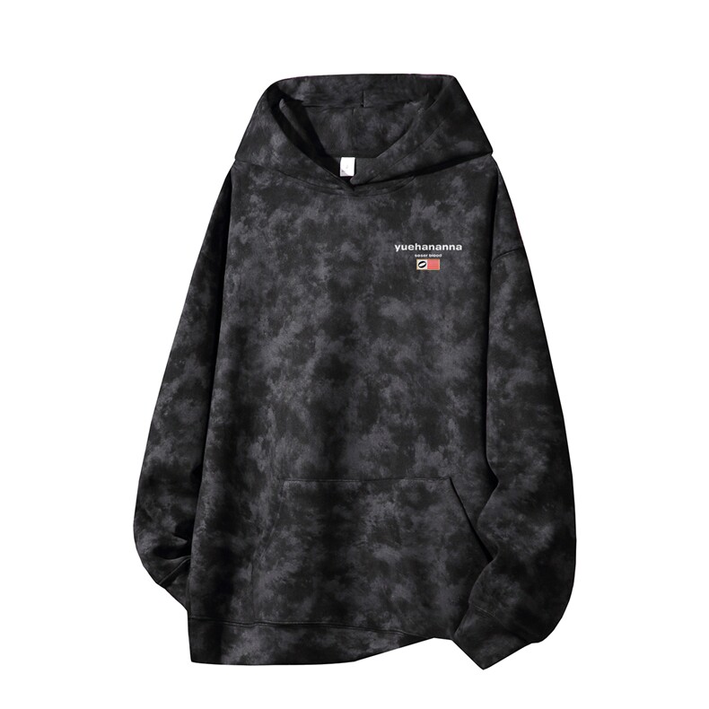 得物供货、重磅420克现货麂皮绒扎染卫衣HD019-1-WL25185ZR-P45,男装卫衣,电商019-1