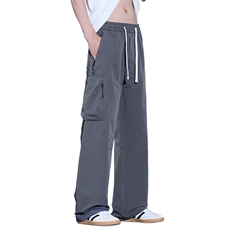 工装裤男潮牌宽松直筒2025新款多口袋青少年男士休闲裤Z2533-P50，男装休闲裤，星座509
