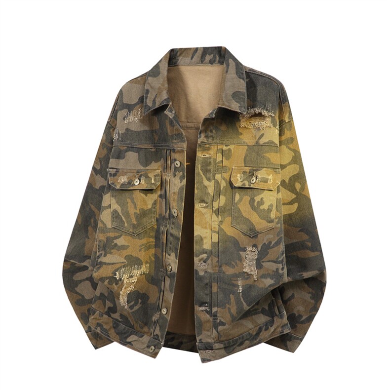 水洗牛仔外套男款春季美式痞帅上衣服宽松休闲工装夹克JK1318-P80，男装工装外套，星座1103-3