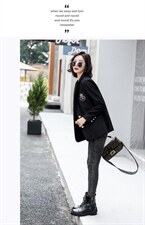 2021秋季新款时尚气质长袖双口袋贴标刺锈学院风西装外套，女装西装，L·H·X