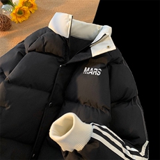 ！2025秋冬新款撞色织带棉衣加厚保暖棉服MY209特P80，男装棉衣，电商B220