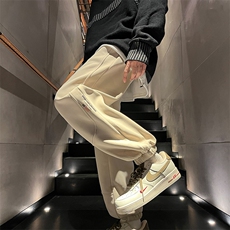加绒加厚休闲运动卫裤男美式针织束脚裤715-6-BX13P55（控78），男装休闲裤，星座715-6