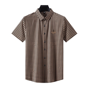 DN2990春夏男士新款短袖衬衫青年修身翻领衬衣休闲打底衫图片