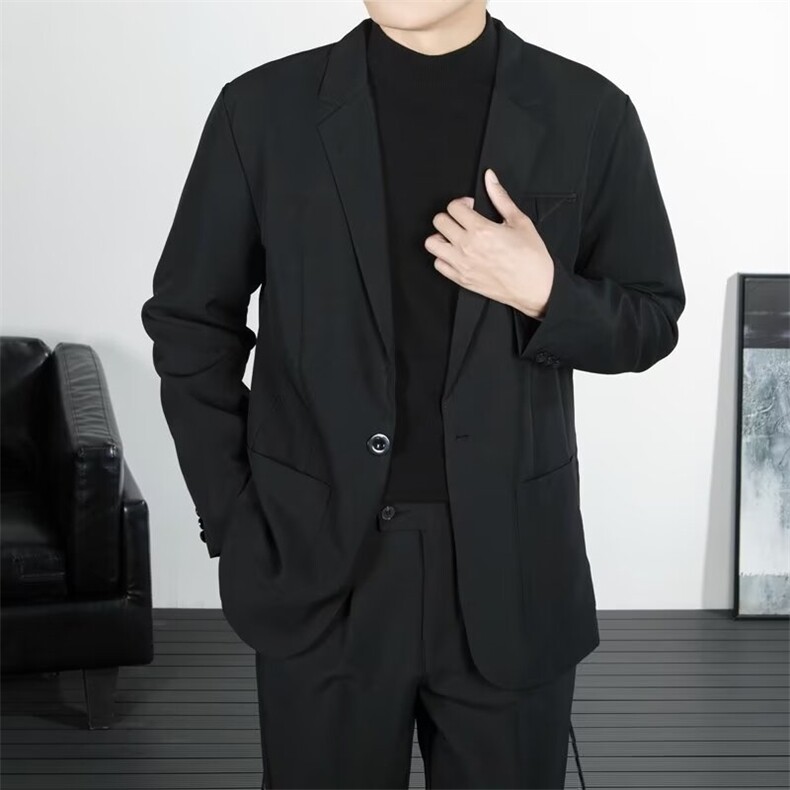 休闲西服外套男生秋冬季韩版潮流商务百搭港风ins痞帅小西装外套,男装西服套装,星座1013