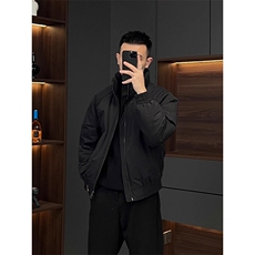 现货美式高街休闲夹克冬季三防立领纯色户外工装加厚棉服外套，男装夹克，电商A486