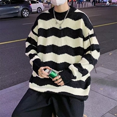 长袖男冬季套头潮流2022青春流行潮纯色宽松型针织衫GM235P53，男装针织衫/毛衣，星座1116-2