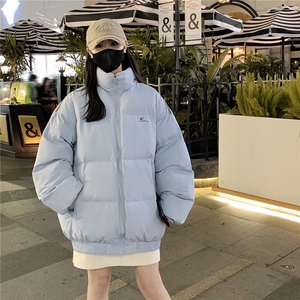 情侣装冬装 双面穿 条纹织带棉服 拼色棉衣休闲外套男 G1101 P138图片