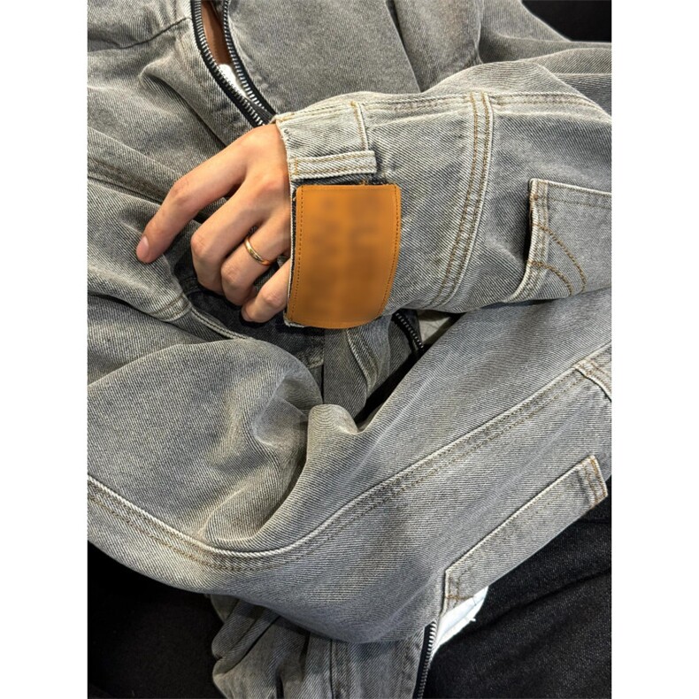 【有货】美式倒装牛仔外套男高级感痞帅工装夹克N8634CC-特P78,男装夹克,星座1007（原301D）