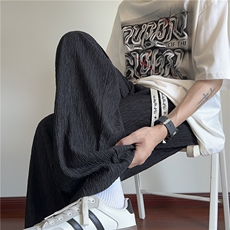 抖音品质夏季新款冰丝高级垂感宽松休闲裤B315-K24195-特p35控68，男装休闲裤，电商B315