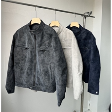 图2025秋装新款哈灵顿皮衣W2602P115M-2XL，男装皮衣，电商C313