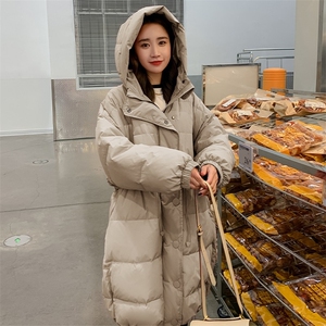 现货，新款保暖加厚羽绒服抽绳收腰长款P285-K428图片