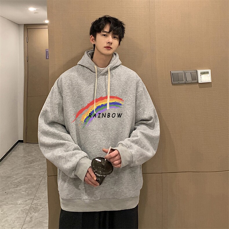 纯棉连帽卫衣男大码运动帽衫宽松薄WY2064-P35,男装卫衣,电商A040