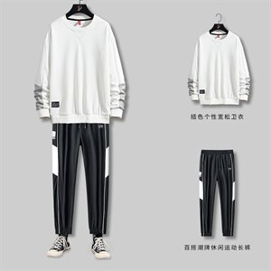 秋季新款潮牌ins时尚搭配青少年男士休闲卫衣套装SW208+K0099-P50图片