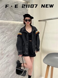 毛线拼接牛仔外套，其它，菲儿