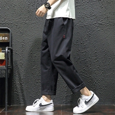 2024秋季新款日系黑墙大码直筒休闲九分裤M-5XHK20139-P40，男装休闲裤，电商A022
