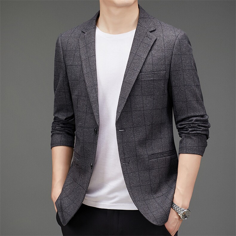 DJ8835钱塘2020-3新款商务休闲简约百搭中年男士西服货稳P147,男装西服,钱塘207-3