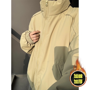 现货5W件冬季三防美式高街雪山立领冲锋衣棉衣男女棉服厚夹克外套图片