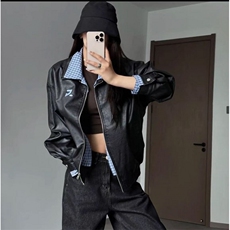 WE2037-P83美式拼接夹克男秋季cleanfit飞行员棒球服，男装夹克，电商B323A